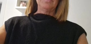 Top Massimo Dutti Negro/Azul