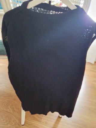 Top Massimo Dutti Negro/Azul