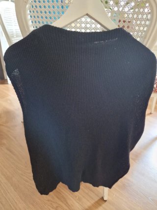 Top Massimo Dutti Negro/Azul