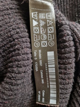 Top Massimo Dutti Negro/Azul