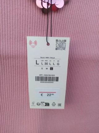 Top Zara lentejuelas rosa