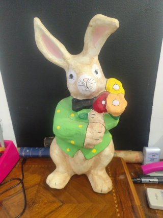 Figura Conejo Pascua Flores