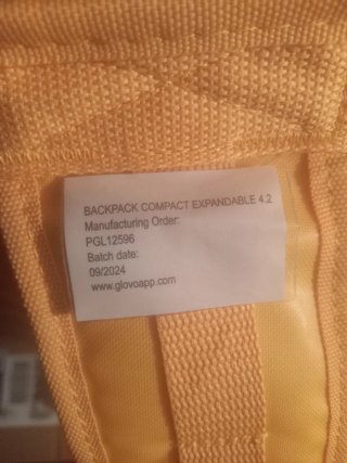 Zaino termico Glovo giallo