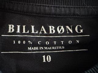 Camiseta Billabong niño 10 años negra