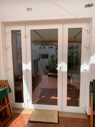 Puertas PVC de cristal para terraza (foto medidas)