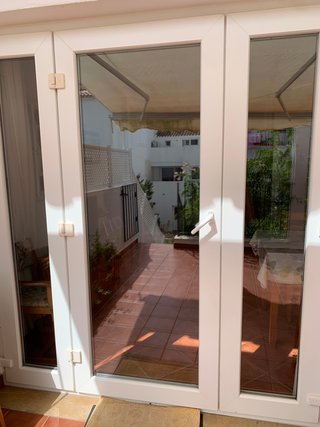 Puertas PVC de cristal para terraza (foto medidas)