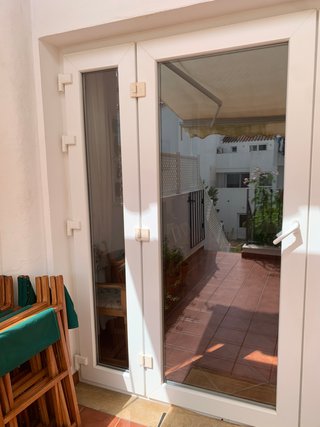 Puertas PVC de cristal para terraza (foto medidas)