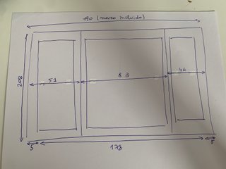 Puertas PVC de cristal para terraza (foto medidas)