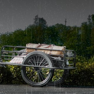 Remolque de Carga para Bicicleta, Capacidad de Carga de 275 lbs/124.7 kg, Carro de Bicicleta de Alta Resistencia, Almacenamiento Compacto Plegable y Liberación Rápida con Enganche Universal, Rueda...