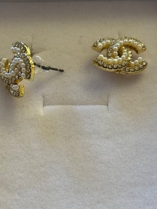 Orecchini Perle e Strass Oro