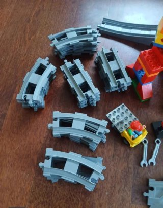 Tren Duplo con vías y accesorios