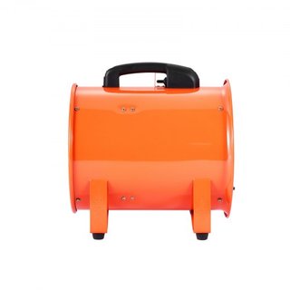 Ventilador Portátil de 300 mm, Ventilador Industrial de Alta Velocidad de 2 Velocidades 2894CFM con Manguera Flexible de 10 m, Ventilador Axial de Escape para Sótanos, Talleres, Almacenes, Naranja