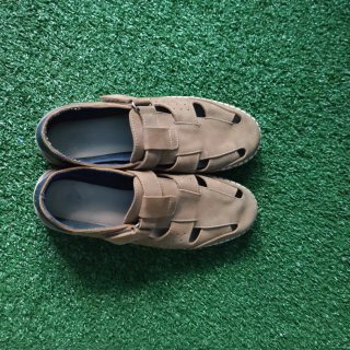 Sandalias de piel "Dustin", Beige/Marrón.