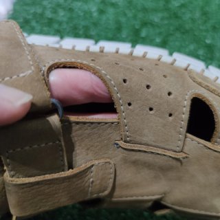 Sandalias de piel "Dustin", Beige/Marrón.