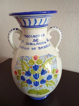 Jarrón Cerámica Talavera Multicolor