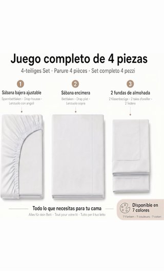 Juego Sábanas 160x200 cm Degrees Home
