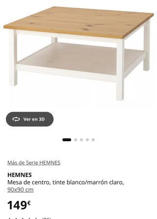 Mesa de centro Hemnes Ikea madera