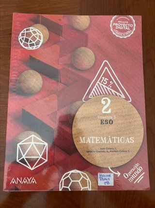 Matemáticas 2o de ESO Anaya 3 libros