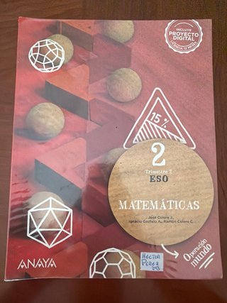 Matemáticas 2o de ESO Anaya 3 libros