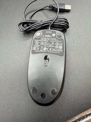 Ratón Logitech B100 con Cable Negro