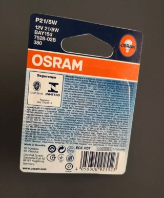 Bombillas OSRAM intermitentes coche. P21/5W. 12V.
