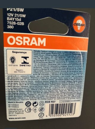 Bombillas OSRAM intermitentes coche. P21/5W. 12V.
