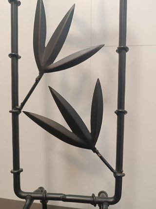 Panel Decorativo Hierro Bambú Negro