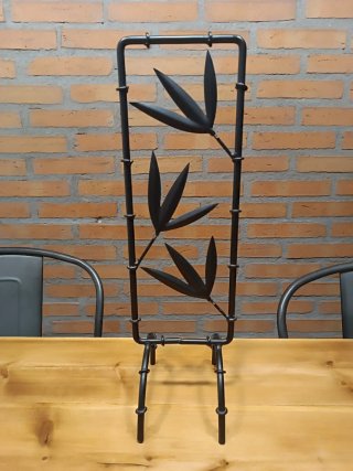 Panel Decorativo Hierro Bambú Negro