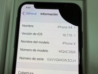 iPhone X 64 GB con defecto de pantalla