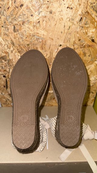 MANEBÍ Espadrillas Zeppe scamosciate beige