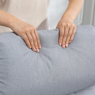 Sillón Relax Reclinable Manual 135° Con Reposapiés, Sofá Individual Reclinable Ergonómico Acolchado en Tejido Efecto Lino para Sala de Estar y Dormitorio, 73X86X100 Cm, Gris Claro