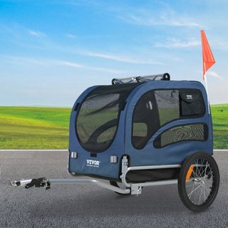 Remolque para Perros, Soporta hasta 100 lbs, Carrito para Mascotas, Transportador de Bicicleta, Marco Plegable Fácil con Ruedas de Liberación Rápida, Acoplador Universal para Bicicleta, Reflectore...