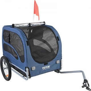 Remolque para Perros, Soporta hasta 100 lbs, Carrito para Mascotas, Transportador de Bicicleta, Marco Plegable Fácil con Ruedas de Liberación Rápida, Acoplador Universal para Bicicleta, Reflectore...