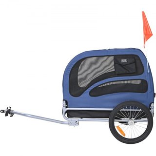 Remolque para Perros, Soporta hasta 100 lbs, Carrito para Mascotas, Transportador de Bicicleta, Marco Plegable Fácil con Ruedas de Liberación Rápida, Acoplador Universal para Bicicleta, Reflectore...