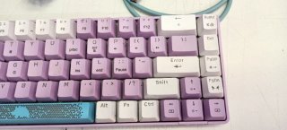 Teclado Gaming USB-C Morado y Blanco