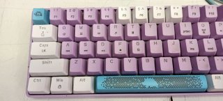 Teclado Gaming USB-C Morado y Blanco