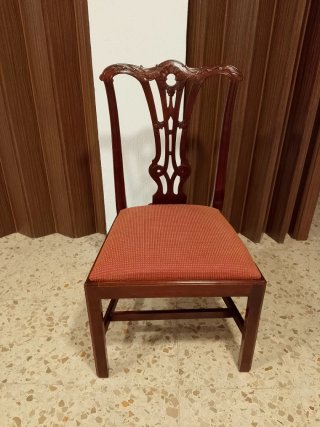 Sillon de caoba tallado y restaurado son 8 silla