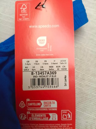Bañador Speedo Niña Eco Endurance+ Medalist 5-6 añ