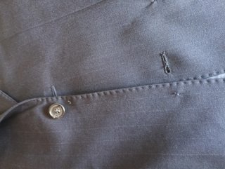 Americana diplomática rayas azul grisáceo