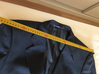 Americana diplomática rayas azul grisáceo