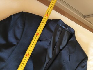 Americana diplomática rayas azul grisáceo