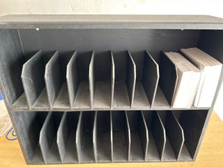 Organizador de escritorio madera negro