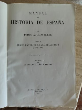 Libro Historia de España. Espasa Calpe 1964