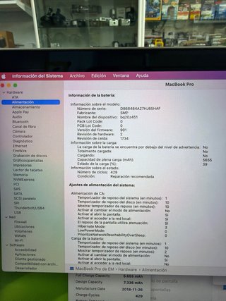 MacBook Pro 2018 15” i7 16GB RAM 256GB SSD