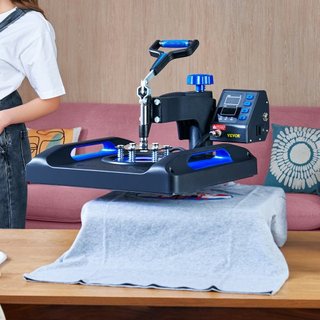 Máquina de Prensa Térmica, 15" x 15" Calentamiento Rápido, Impresora de Transferencia de Vinilo para Camisetas Digital de 360 Grados con Superficie Antiescaldante, Bolsa de Lona, Banner, Almohada,...