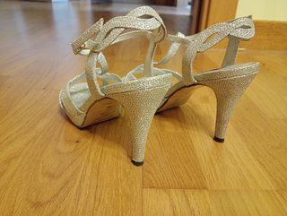 Sandalias de boda plateadas