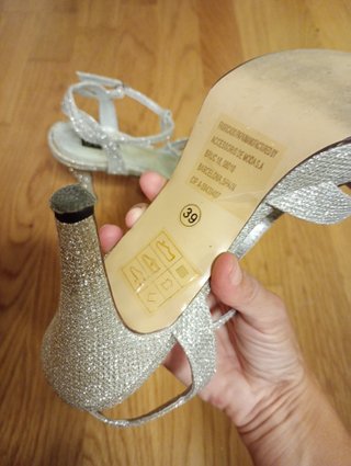 Sandalias de boda plateadas