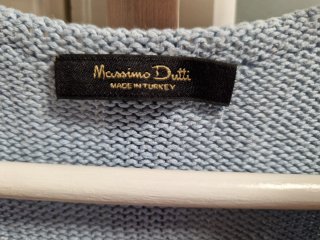 Top Massimo Dutti azul sin mangas