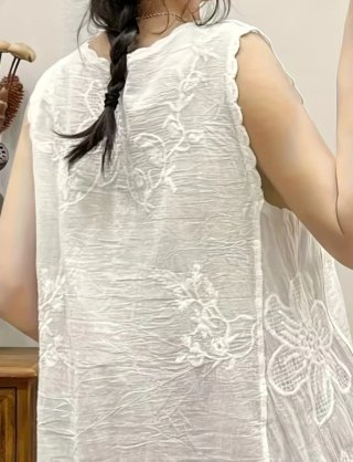 Blusa bordada blanca nueva sin etiqueta Talla XL