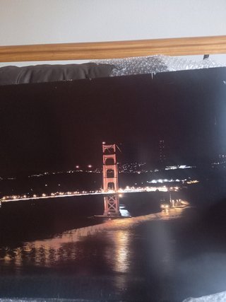 Cuadro grande New York Golden Gate Bridge Noche.